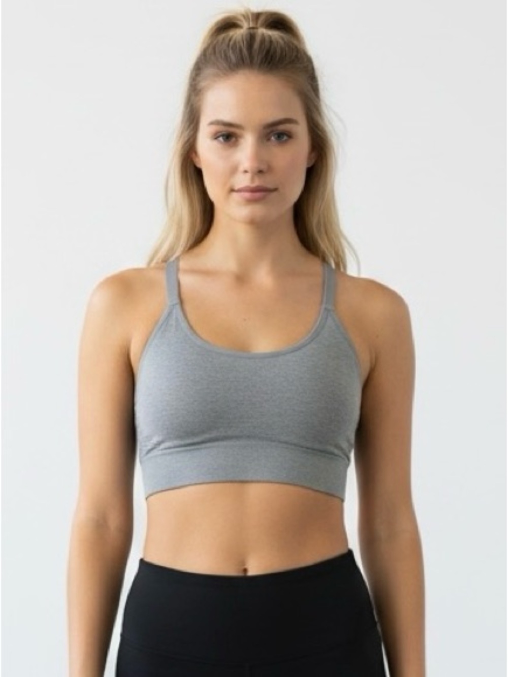 4/$40 Primark Razor Back Athletic Grey‎ Sports Bra